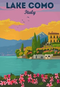 Lake Como Travel Poster