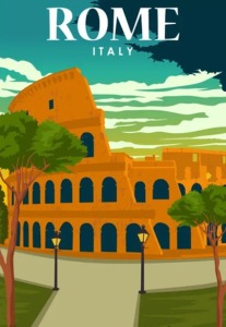 Rome Travel Poster